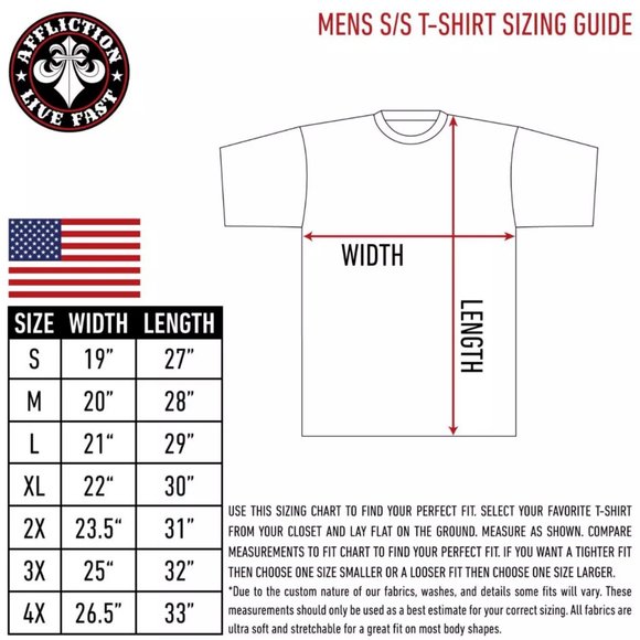 AFFLICTION Men's T-Shirt S/S CK CROSSED TEE Black - Picture 3 of 13